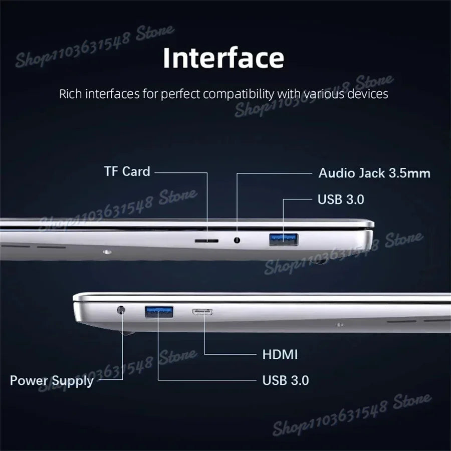 2024 Ultra Slim 14.1 Inch Intel Core i7 Laptop - i7-7500U, Windows 11, 16GB RAM, 1TB/2TB SSD, 1920x1080 Portable Notebook
