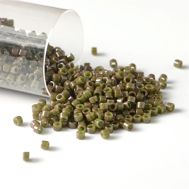 Miyuki Delica 11/0 Seed Beads - Glazed Luster Glass Beads for DIY Jewelry Making