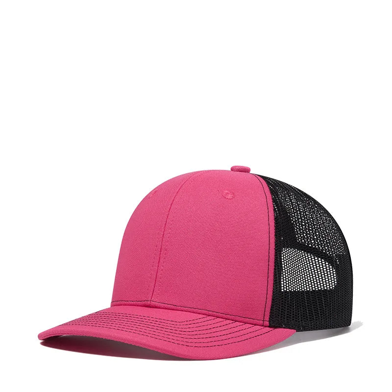 Custom Logo Snapback Hat - Embroidered Mesh Sports Cap for Men & Women, Adjustable Baseball Cap