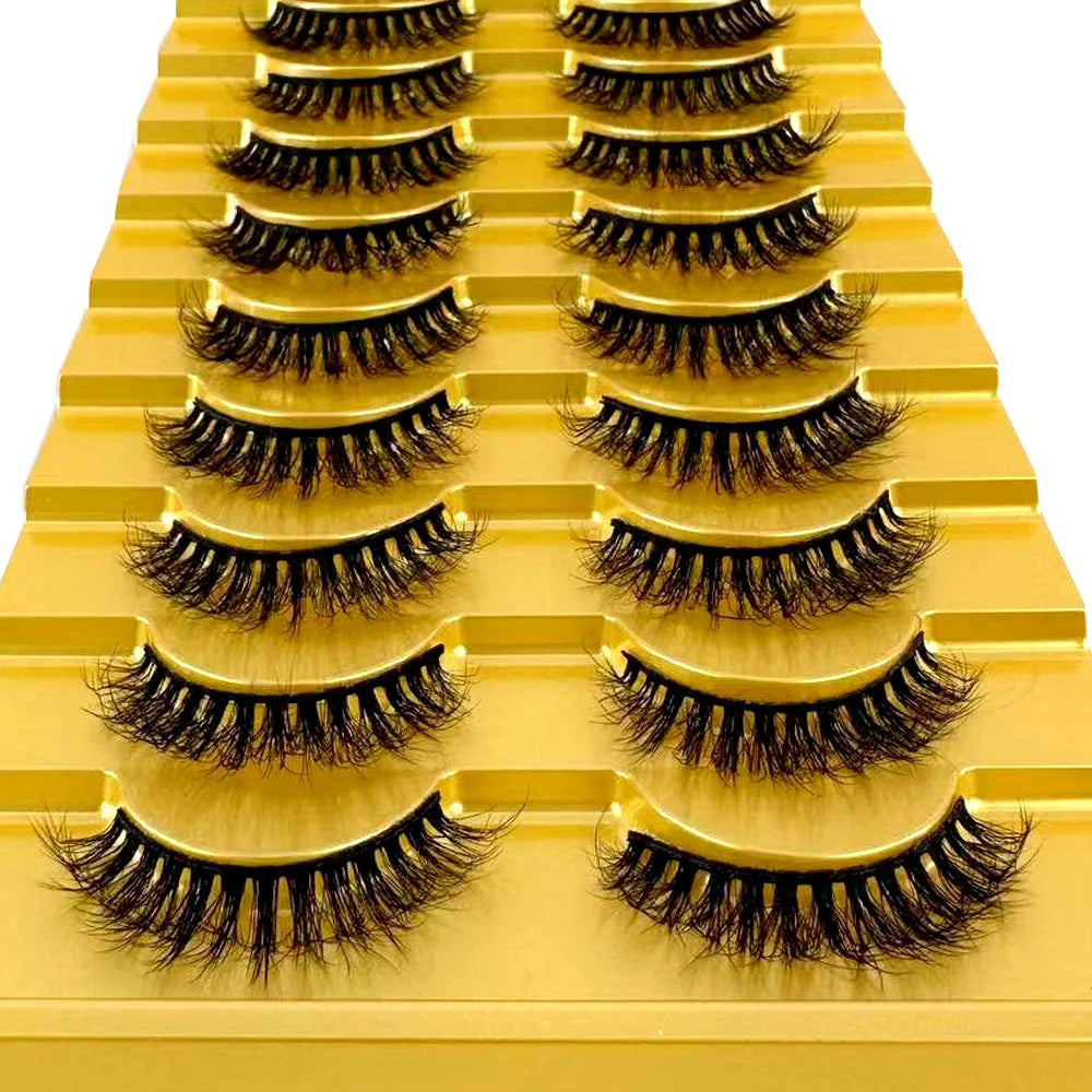 38 Styles 10 Pairs 3D Mink False Eyelashes – Natural Short & Long Fake Lashes Makeup Extension Kit
