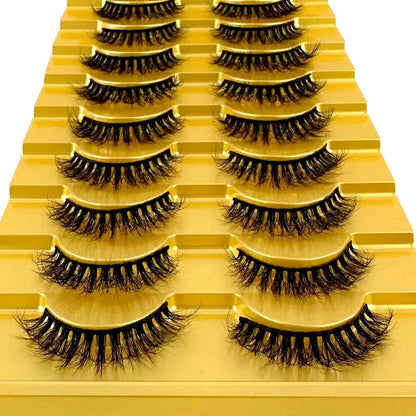 38 Styles 10 Pairs 3D Mink False Eyelashes – Natural Short & Long Fake Lashes Makeup Extension Kit