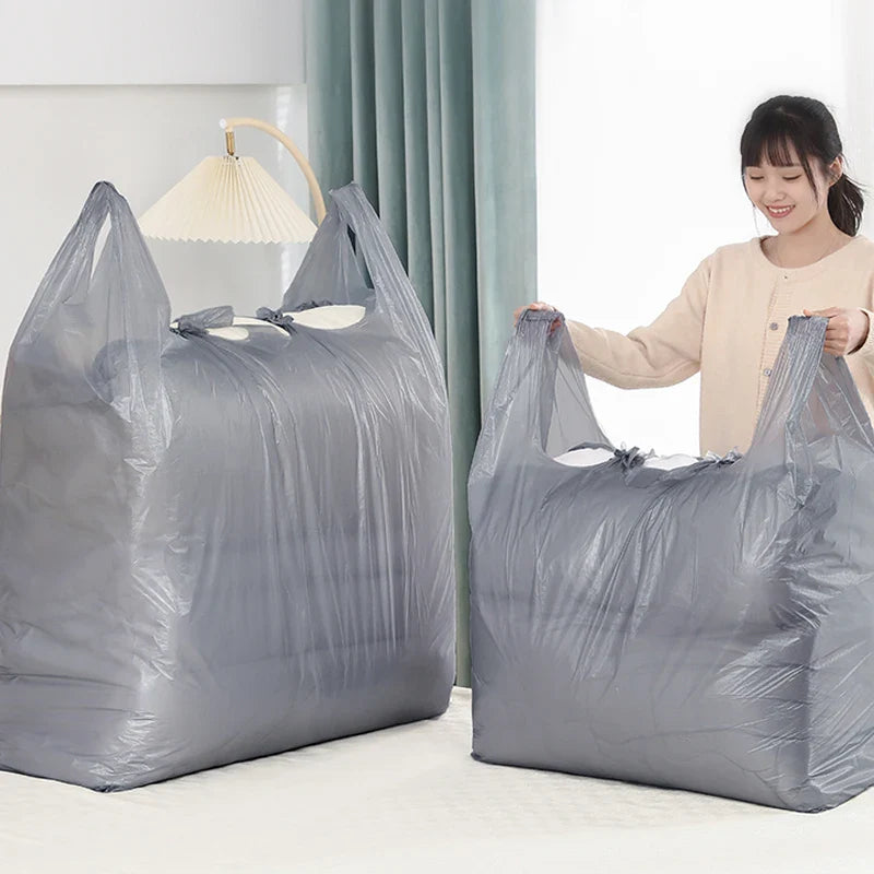 10PCS Large Plastic Storage Bags — Thick Moving & Organizer Bags for Clothes, Toys, Bedding, Duvets