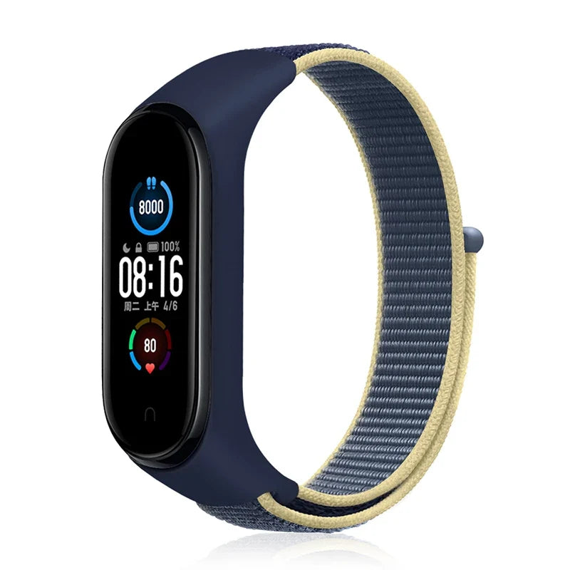 Nylon Loop Strap for Xiaomi Mi Band - Adjustable Sport Wristband Bracelet for Mi Band 3 4 5 6 7 8