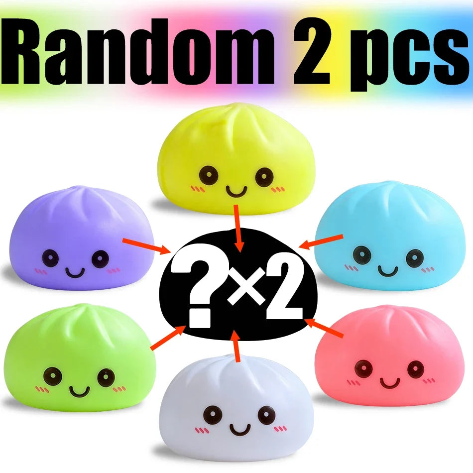 2027 Kawaii Dumpling Night Light - Cute Glowing Dumpling Steamer Desktop Ornament and Gift Decor
