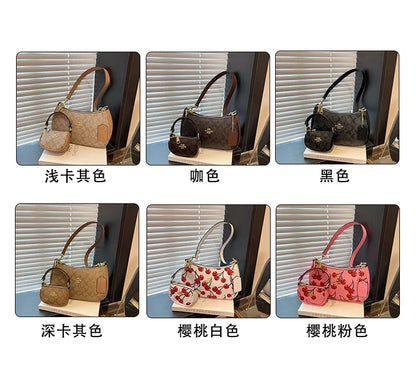 2025 Modern Vintage Cherry Crossbody Bag – Mahjong-Style Chain Shoulder & Underarm Bag, Women’s Light Luxury