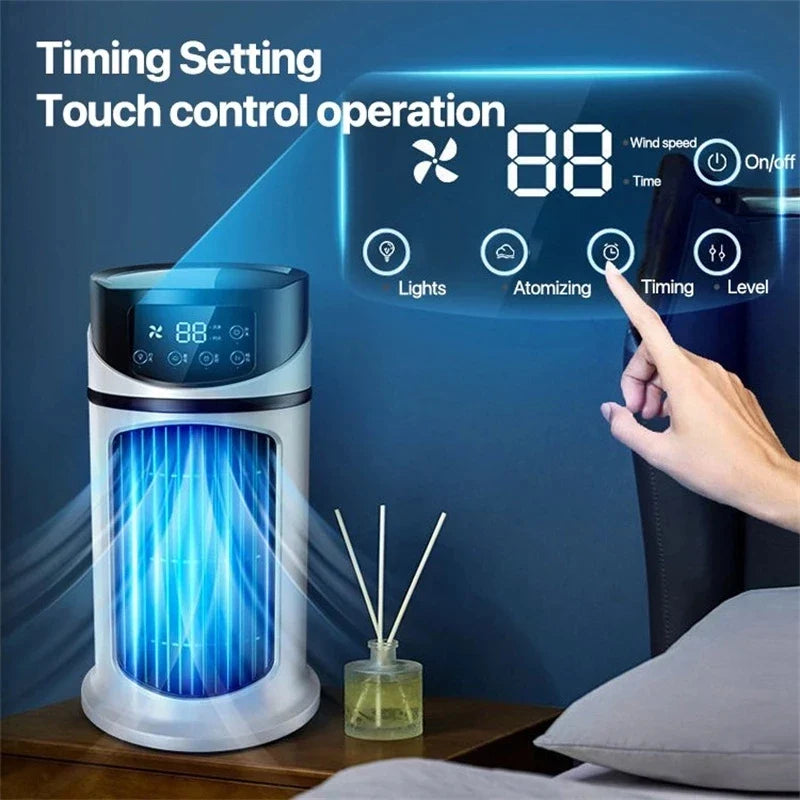 Portable USB Air Conditioner - Mini Water-Cooling Air Cooler Fan for Home & Office