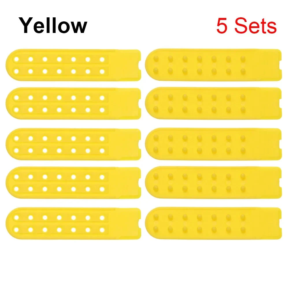 5 Sets Snapback Strap Replacement - 7 Hole Colorful Hat Repair Buckle Clips for Baseball Cap Accessories