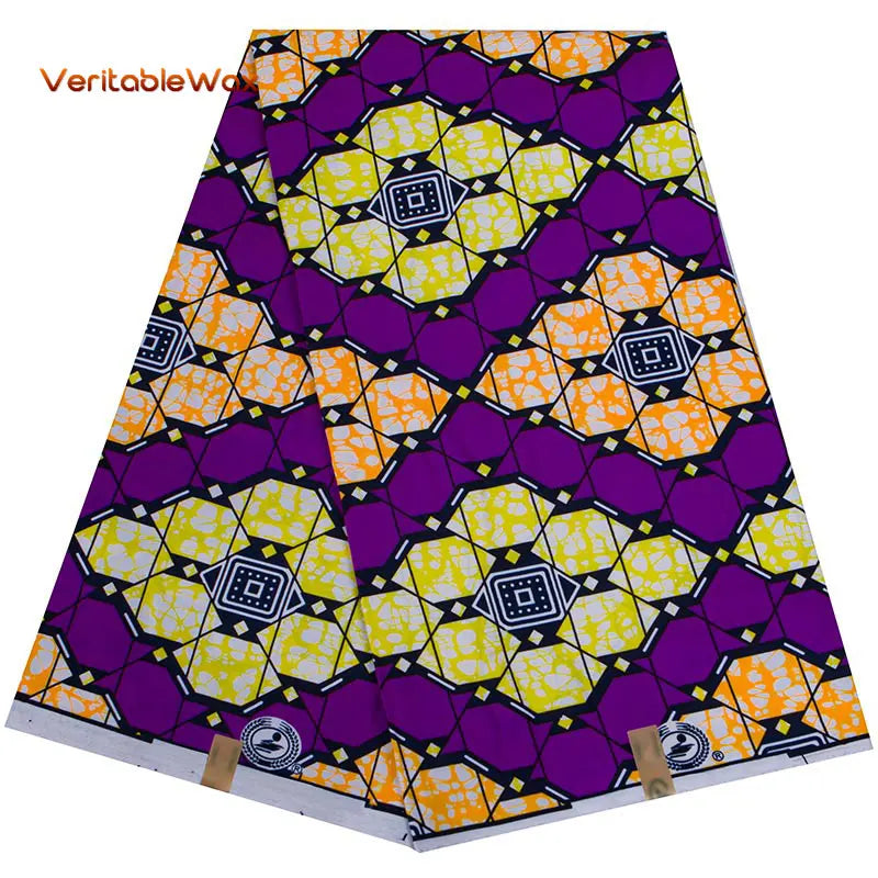 African Nigerian Batik Wax Print Fabric - High Quality Polyester Ankara Sewing Cloth A-7