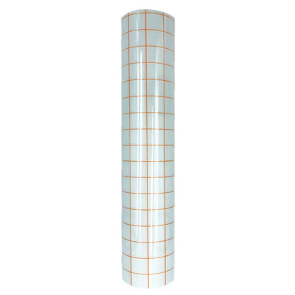 12 x 196 Inch Clear Vinyl Application Tape – Blue/Red Grid Transfer Paper for Car, Wall, and Craft Decals