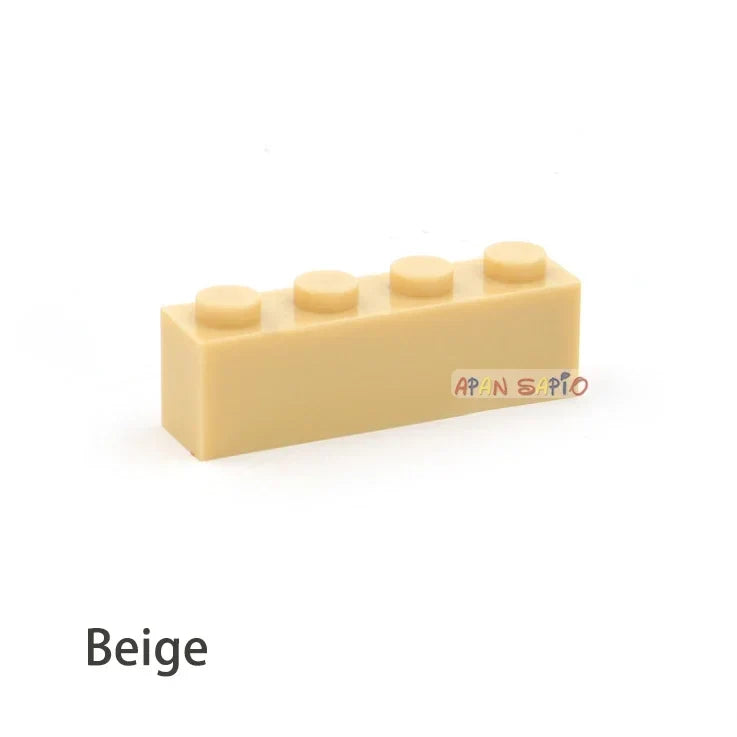 200pcs 1x4 Dot DIY Building Blocks - Educational Creative Brick Set Compatible with 3010 Bricks for Kids