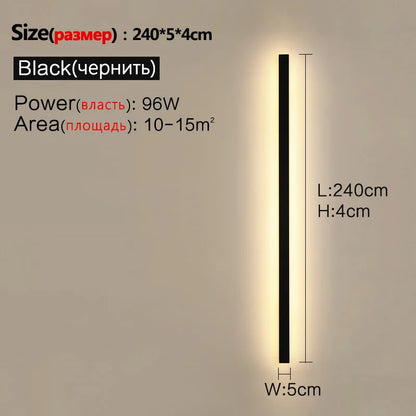 Waterproof Outdoor Wall Light – LED Garden Lamp, Modern Nordic Style for Living Room & TV Background, IP65, 110/220V Wall Washer