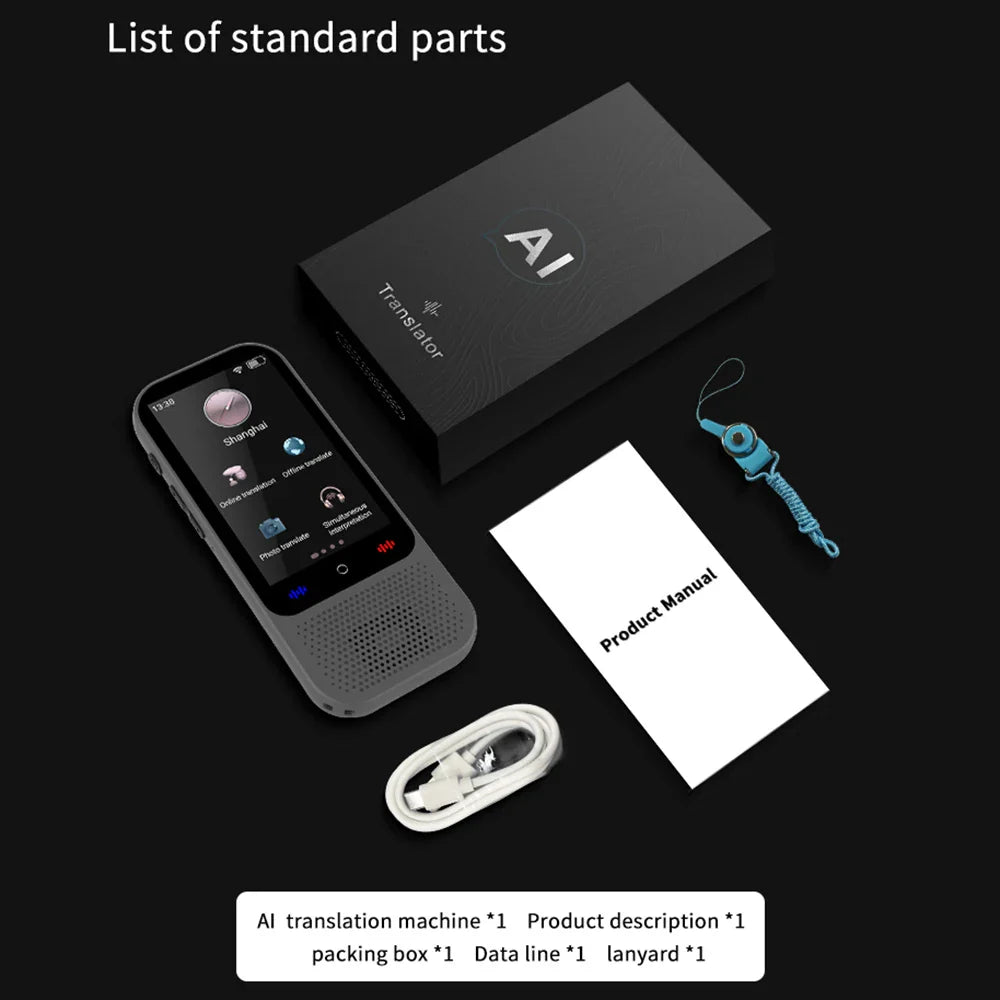 S80 Pro Portable Language Translator – 138 Languages, Voice Translation & 16 Offline Modes with ChatGPT Function
