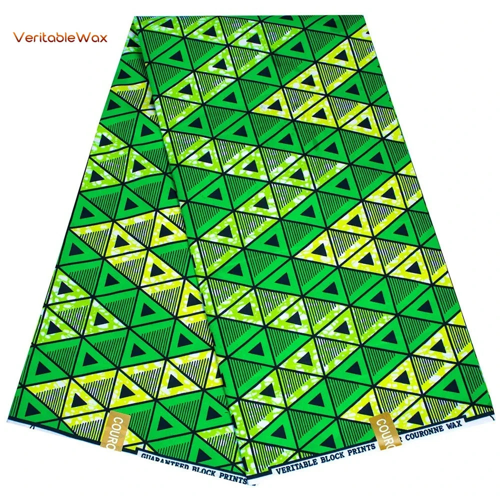 Ankara African Wax Print Fabric - Batik Pagne Polyester Material for DIY Sewing, Patchwork & Wedding Dress Craft