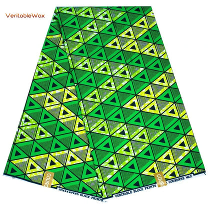 Ankara African Wax Print Fabric - Batik Pagne Polyester Material for DIY Sewing, Patchwork & Wedding Dress Craft