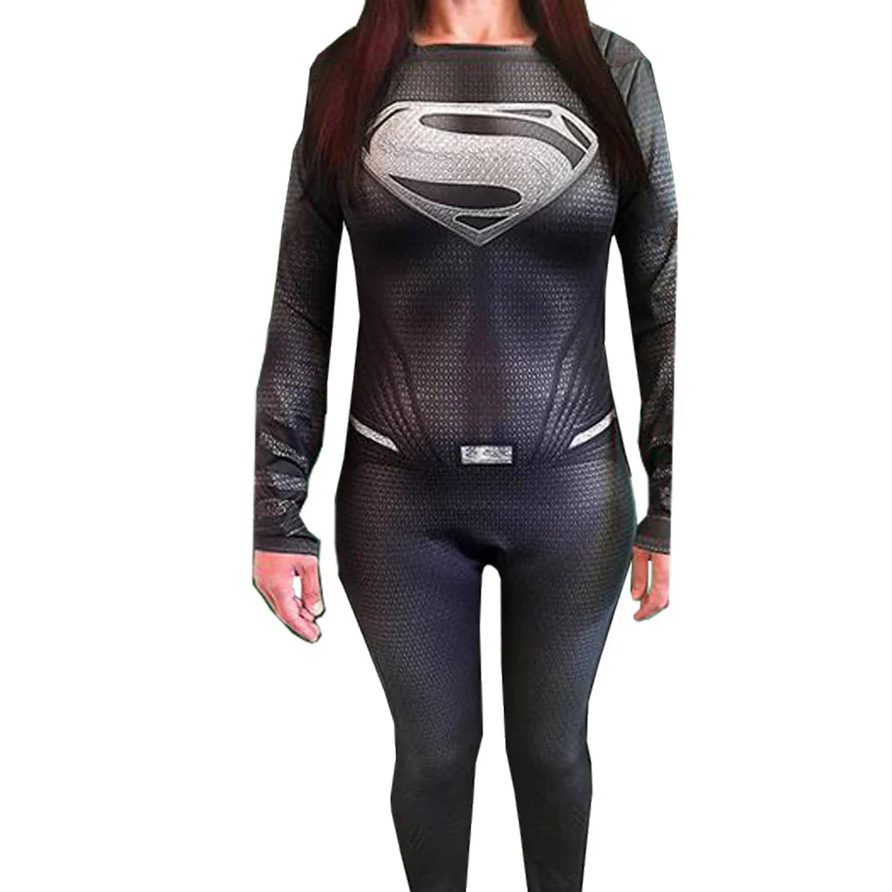 Adults Man of Steel Cosplay Costume – Superhero Zentai Bodysuit for Halloween and Party
