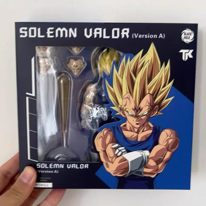 Majin Vegeta Super Saiyan Action Figure - Full Power Battle Damage Anime Collectible Model Toy