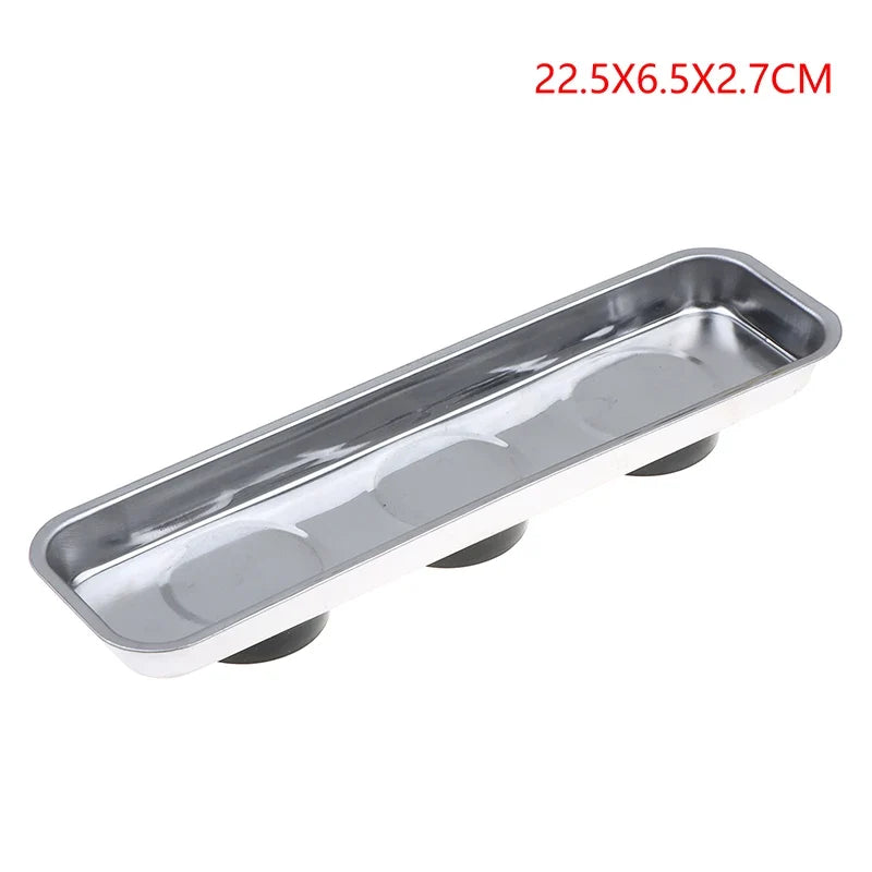 Stainless Steel Magnetic Parts Tray - 4 Inch & 6 Inch Bowl Organizer for Bolts Nuts Screws Hardware Storage Home Office