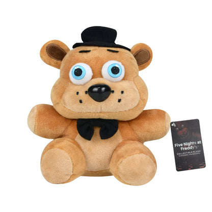 FNAF Plush Toy Collection - Cute Freddy Bonnie Foxy Cartoon Stuffed Dolls for Kids & Fans Gift