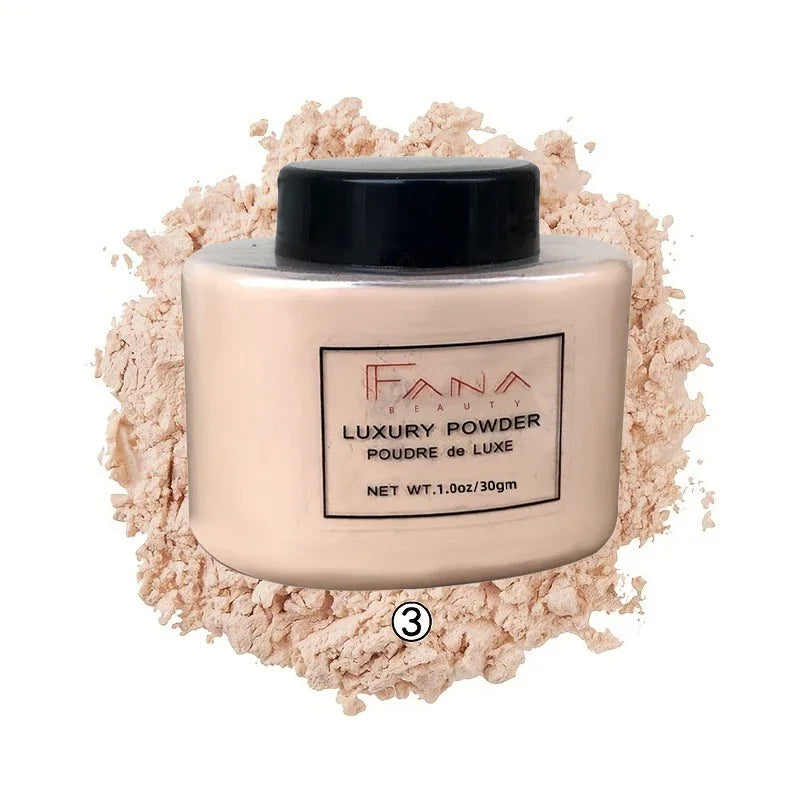 Luxury 4 Color Face Powder Foundation - Oil Control Loose Setting Powder for Women Makeup & Beauty Application