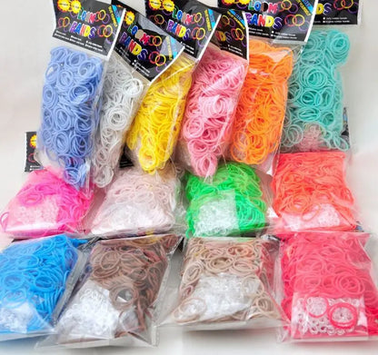 Pantone Color Rainbow Rubber Bands for Loom Bracelets – Western European Style DIY Arts & Crafts Kit