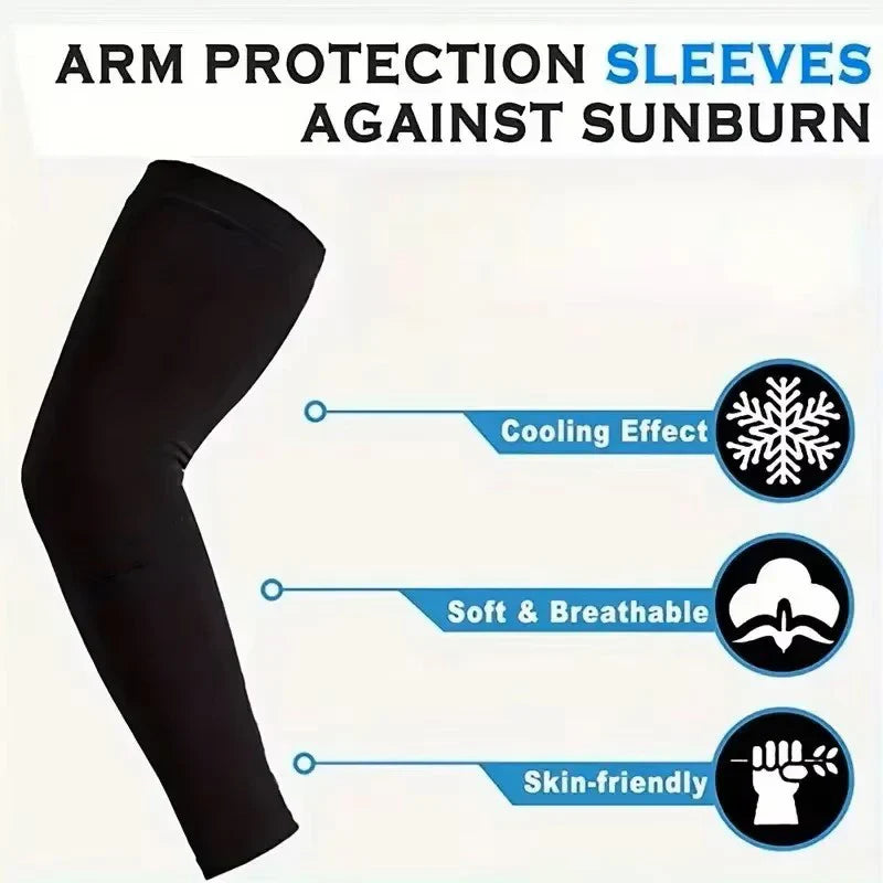 Breathable UV Sun Protection Arm Sleeves, 1/3 Pair Cooling Sports & Driving Outdoor Arm Guards for Summer Adventures