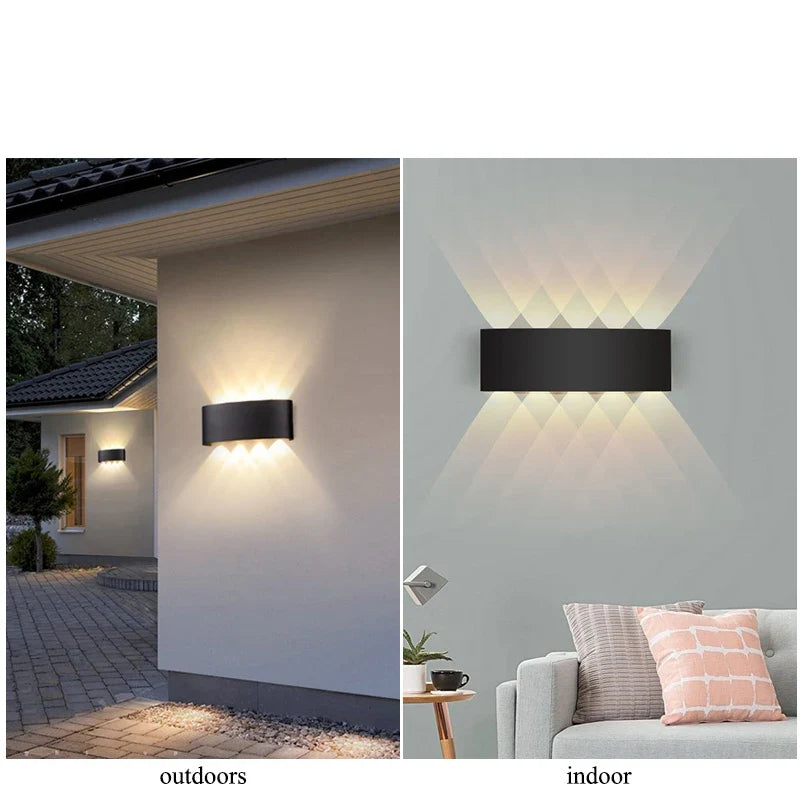 Up & Down LED Wall Lamp - Waterproof Modern Indoor & Outdoor Lighting for Bedroom, Living Room & Corridor