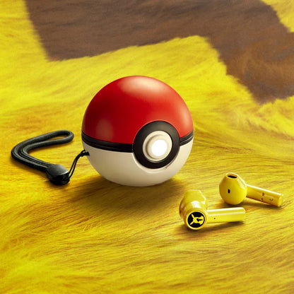 Pokémon Pikachu Wireless Bluetooth 5.0 Earphones – Noise Reduction Sport Headphones with Touch Control & Mic, Universal Gift