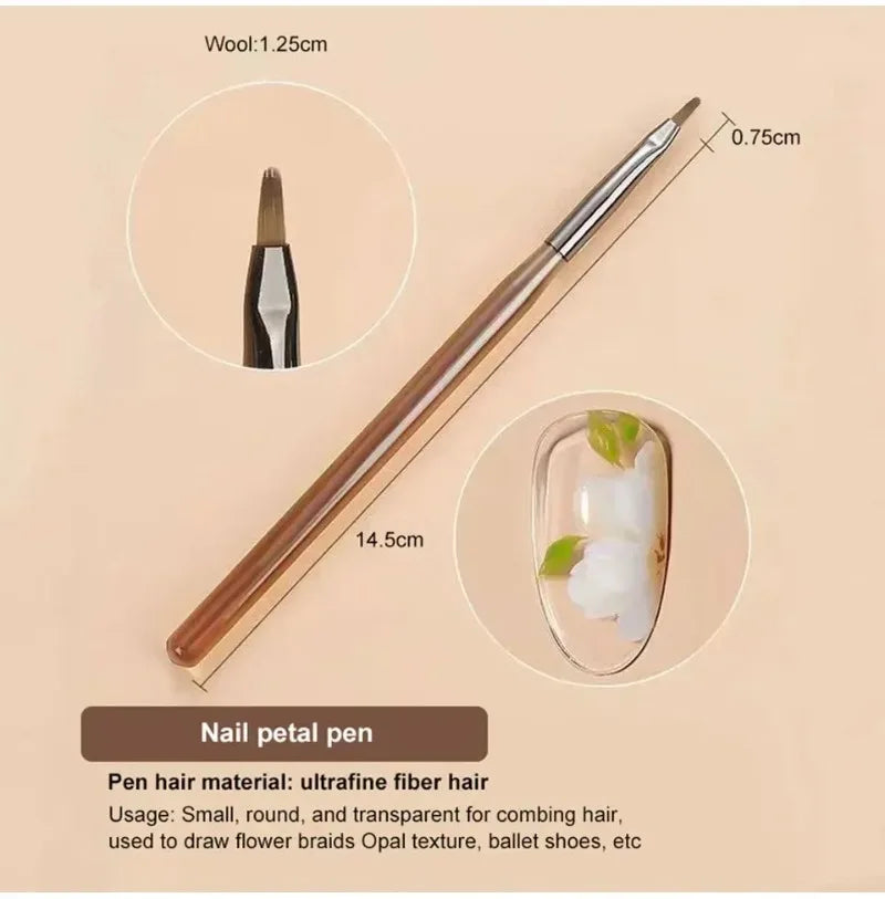 9PCS UV Gel Nail Brush Set – Liner DIY Painting Pen, Acrylic Drawing Brush for Nail Art Design & Tip Display Tools