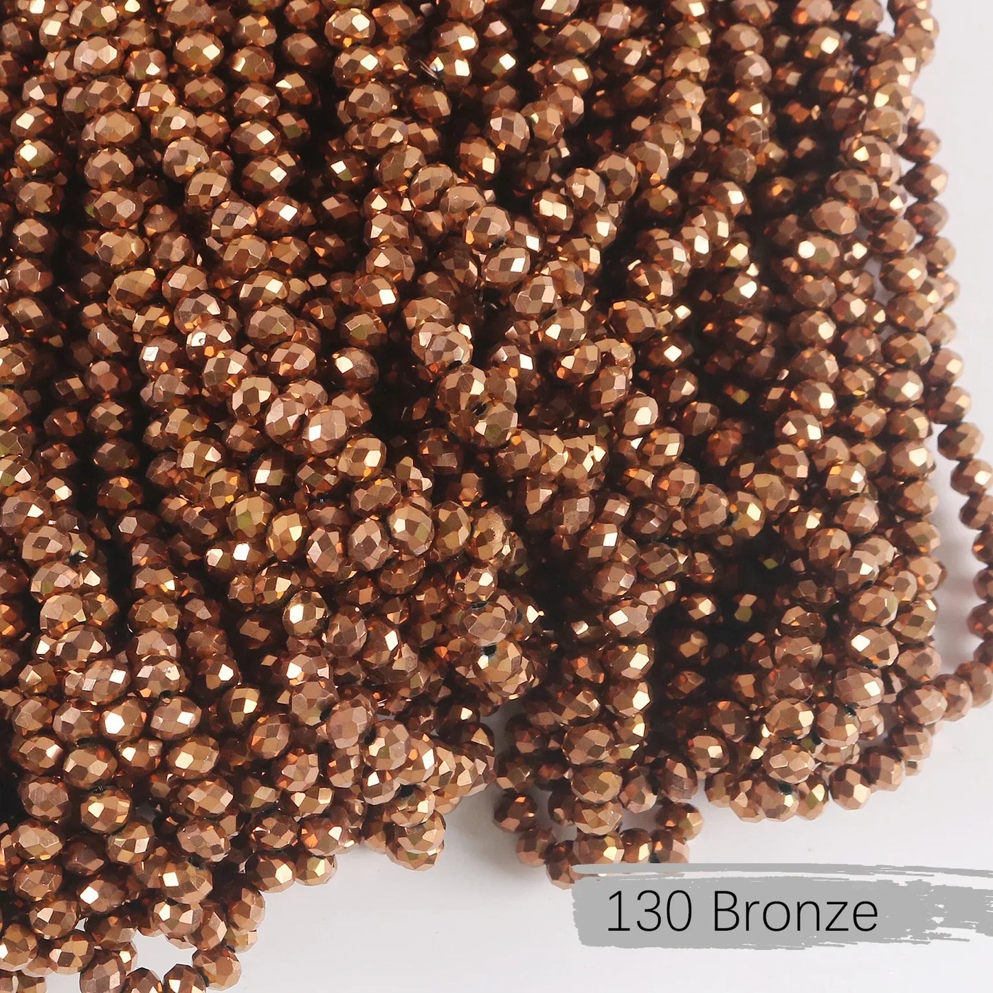 Austria Crystal Rondelle Beads - 2mm/4mm/6mm/8mm Faceted Glass Spacer Beads for DIY Jewelry & Bracelet Making