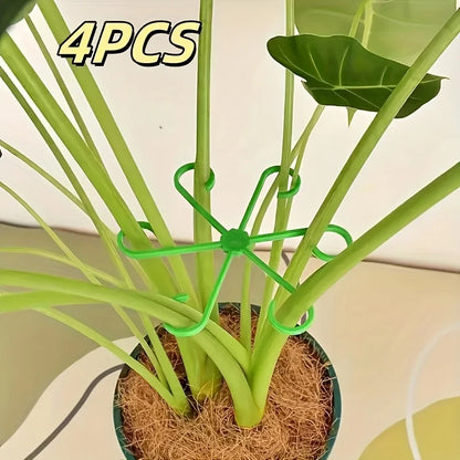 4-Piece Plant Support Clips - Turtle Back Stem Fixators for Garden, Hydroponic & Tree Branch Support