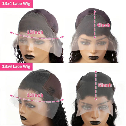250% Density 13x6 HD Transparent Lace Frontal Bob Wig – Curly Deep Wave Human Hair, Pre-Plucked for Black Women