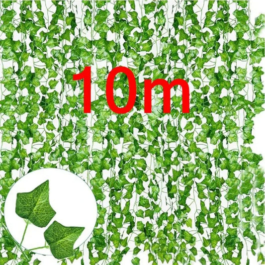 Artificial Ivy Garland - Silk Green Leaf Creeper Vine for Home Decor, Weddings & Hanging Decorations
