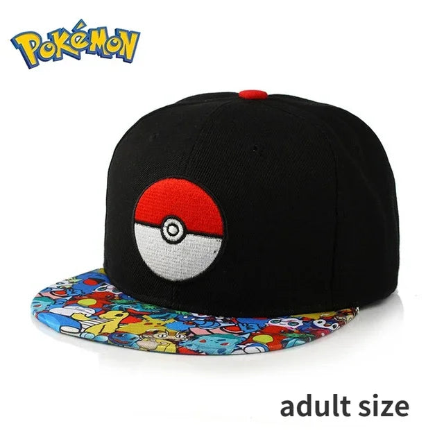 Pikachu Anime Baseball Cap - Adjustable Cartoon Cosplay Hat for Men, Women & Kids Sports Hip Hop Style Gift