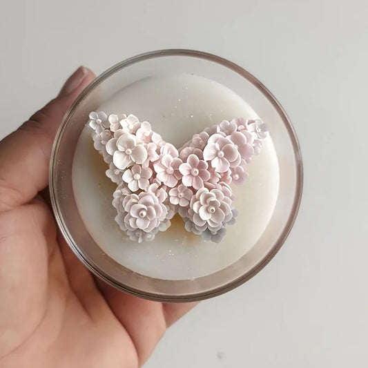 3D Flower & Butterfly Silicone Mold – Durable DIY Craft Tool for Home Decor, Clay, Soap, Candle Making, and Aromatherapy