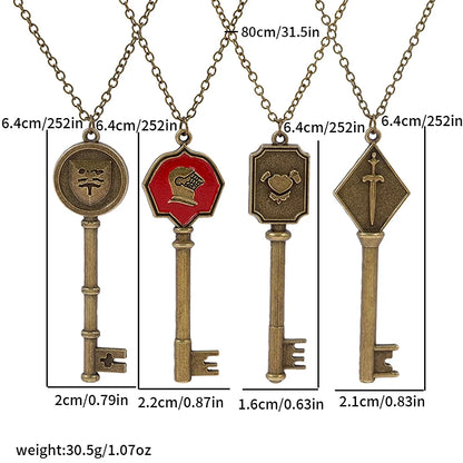 Resident Evil Style Pendant Necklace Set - 4 Vintage Collectible Fan Necklaces