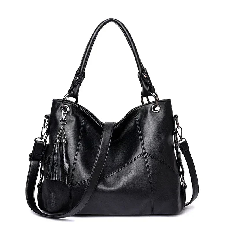 Luxury Women’s Leather Casual Tote Bag – High Quality Large Shoulder & Crossbody Handbag