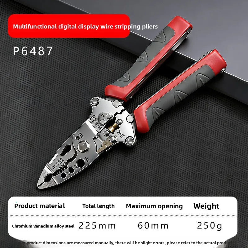 Foldable Multifunction Wire Stripping & Crimping Pliers – Professional Electrician Tool for Cutting, Stripping & Repair Work