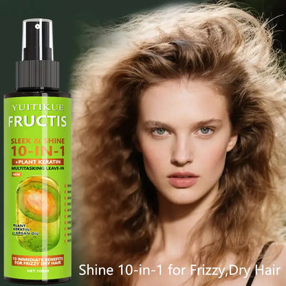 10-in-1 Keratin Hair Spray - Plant-Based Repair Treatment for Dry, Frizzy & Smoothing Hair Care