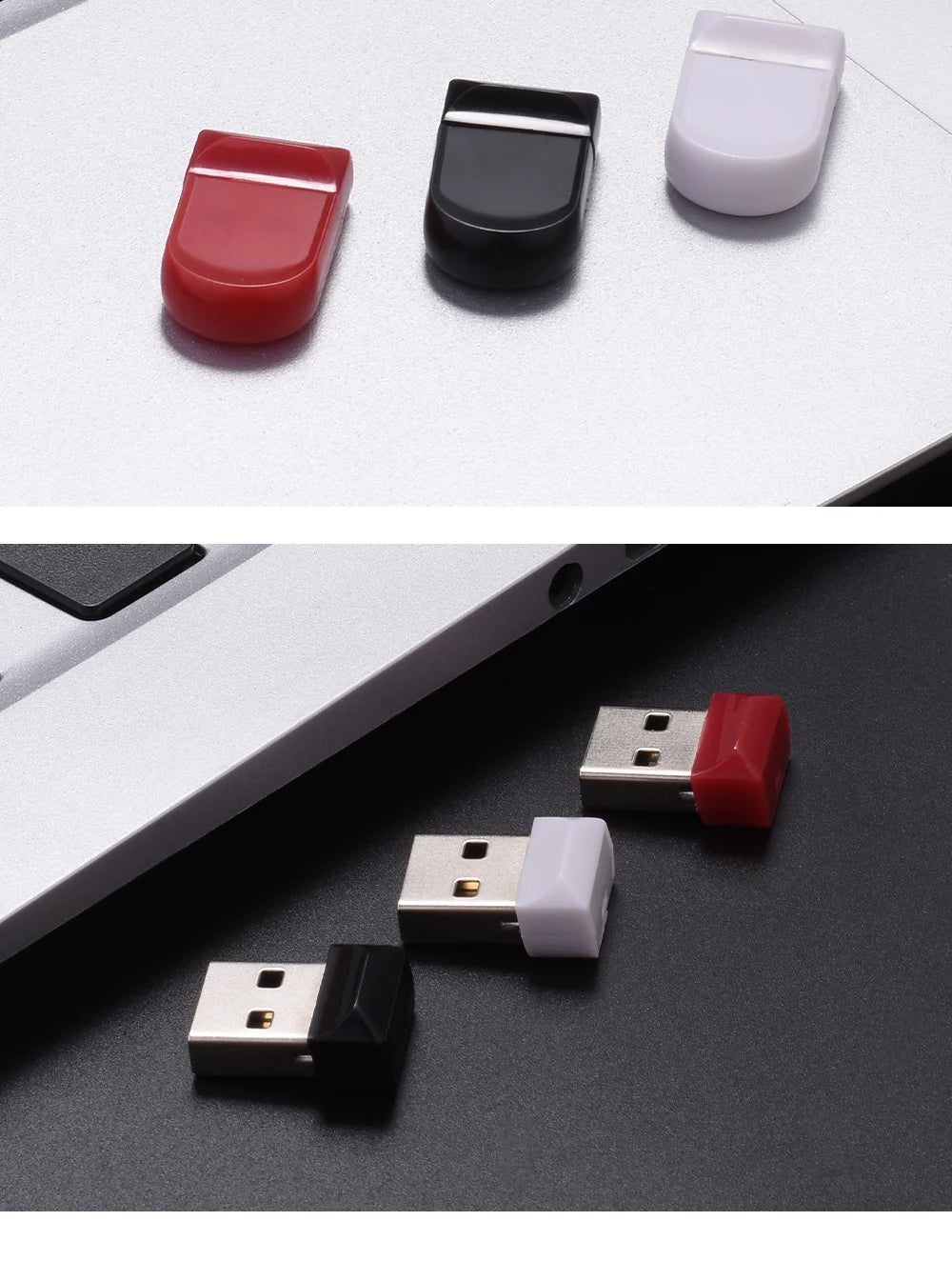 Black Mini USB 2.0 Pen Drive – High-Speed 64GB & 128GB Oval Flash Memory Stick with Keychain, Ideal Business Gift