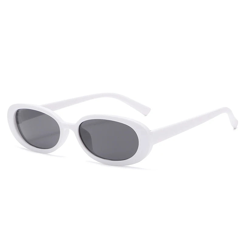 Small Frame Oval Anti-Light Glasses - Classic Plastic Decorative Eyewear for Hiking, Driving & Outdoor Travel
