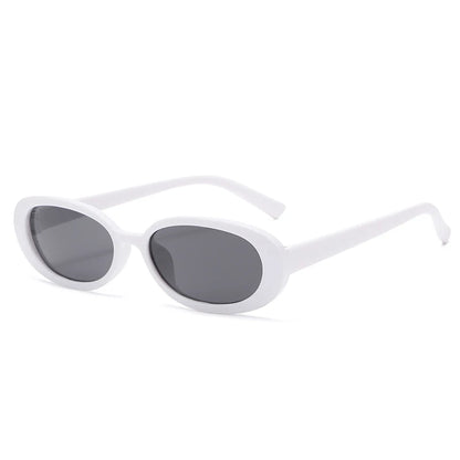 Small Frame Oval Anti-Light Glasses - Classic Plastic Decorative Eyewear for Hiking, Driving & Outdoor Travel