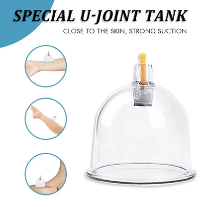 32-Jar Vacuum Cupping Therapy Set – Full Body Suction Cups for Massage, Physiotherapy & Self-Help Wellness Treatment