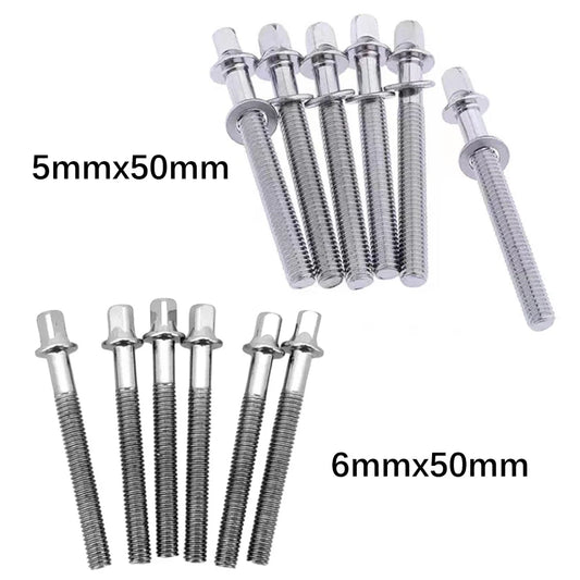 2" Tension Rods for Drums – 6/12pcs 5mm & 6mm Stainless Steel Drum Screws