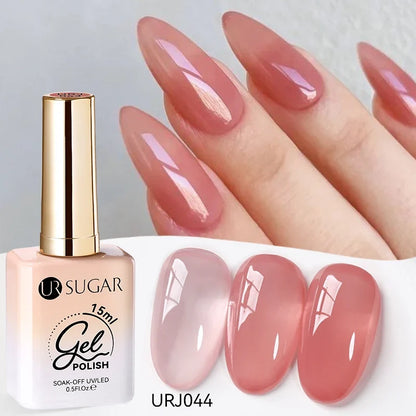 UR SUGAR 15ml Jelly Gel Polish - Milky White Translucent UV Soak Off Nail Art Varnish