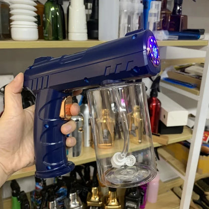 280ML Nano Blue Light Spray Gun - Wireless USB Electric Atomizer Mist Sprayer For Barber Aftershave Garden Disinfection