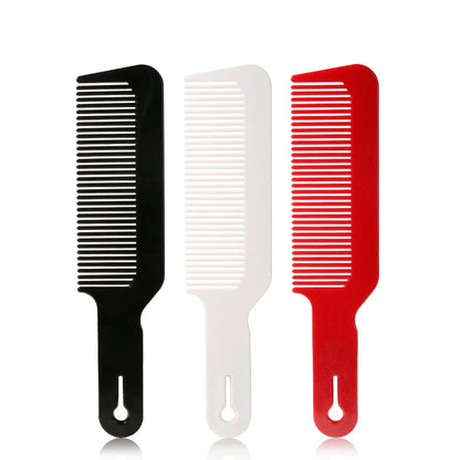 Portable Hairdressing Comb – Wide Tooth Flat Top Clipper Comb for Oil Head Styling & Heat-Resistant Use