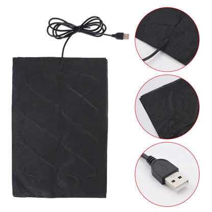 5V USB Carbon Fiber Heating Pad – Fast Electric Infrared Hand & Body Warmer for Winter