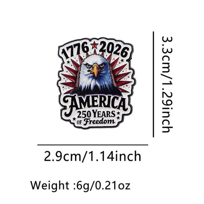American Flag Lapel Pin - Patriotic Enamel Brooch Badge for Clothing, Gifts, and 250th Anniversary Commemoration