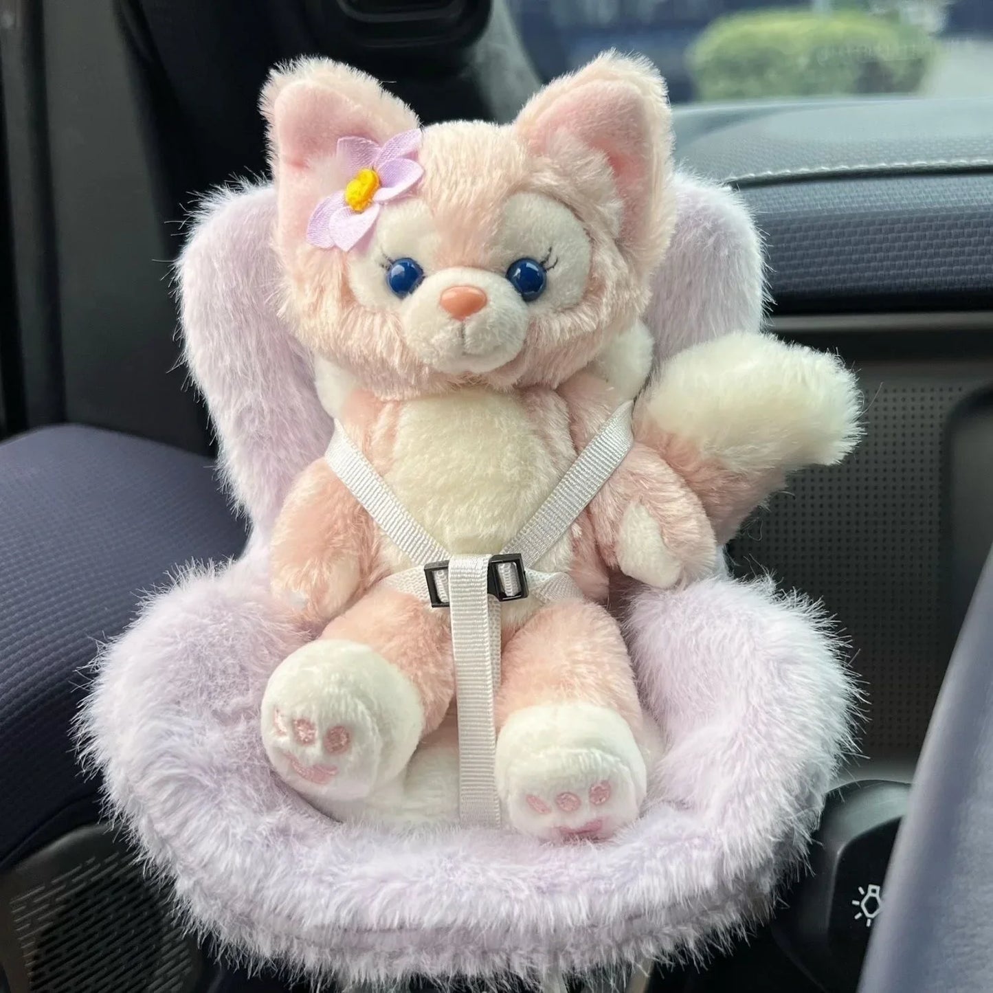 Labubu Car Doll Safety Seat – Kawaii Plush Aromatherapy Air Freshener for Ob11 & Dolls up to 18cm