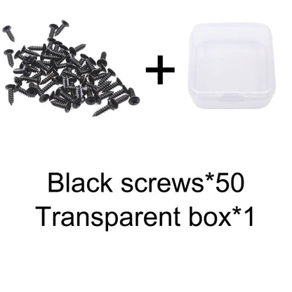 Electric Guitar Bass Pickguard Screws - 3x12mm Protective Plate Rear Cover Screws with Storage Box
